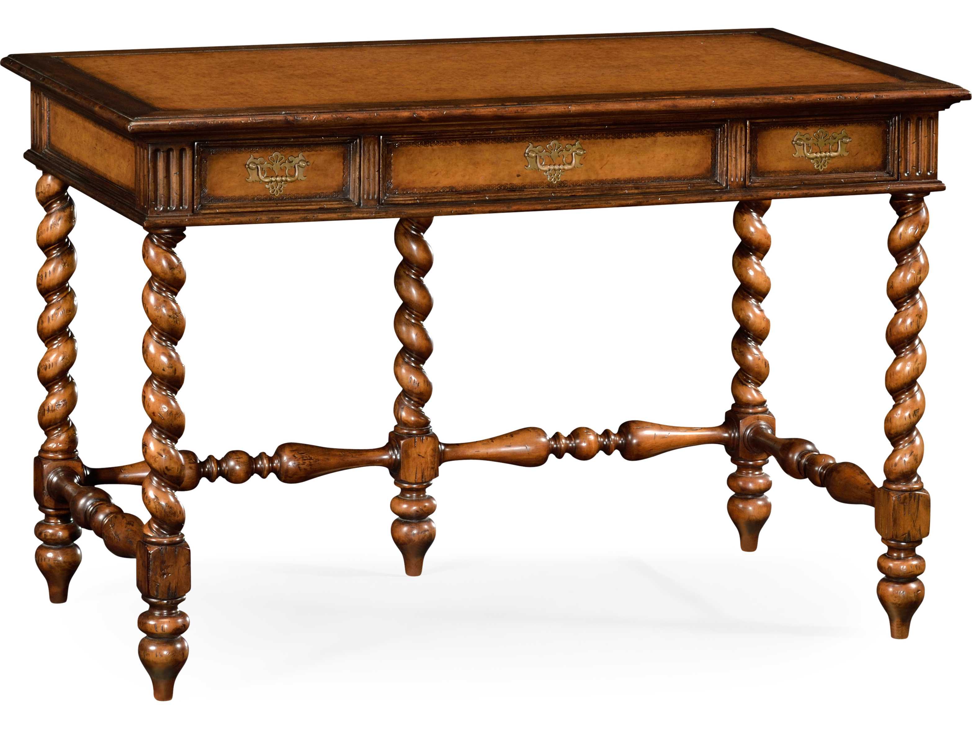 Jonathan Charles Country Farmhouse Medium Walnut Executive Desk