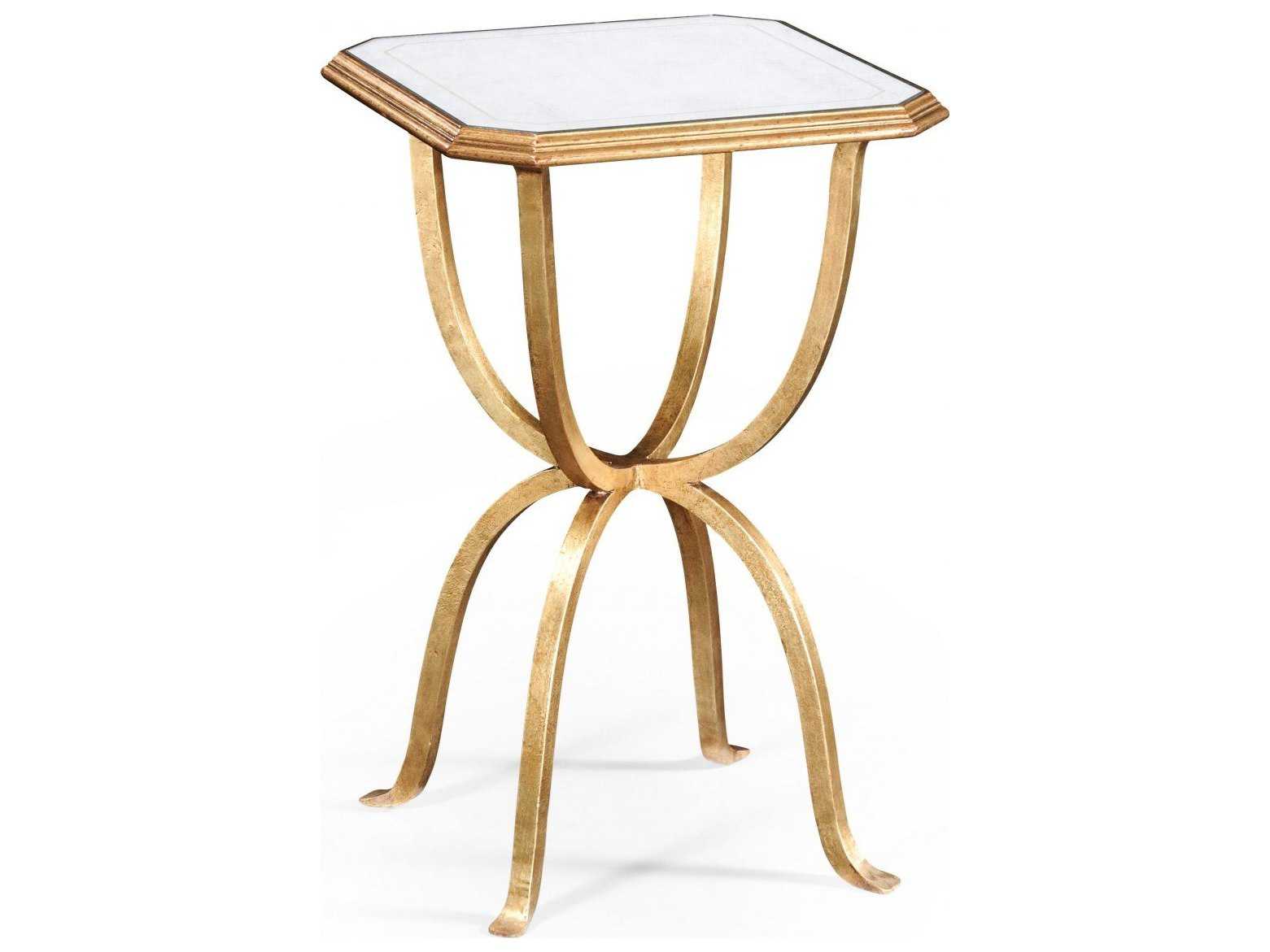 Jonathan Charles Luxe Gilded Iron 16'' Wide Octagon End Table JC494196G