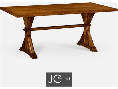 Jonathan Charles Jc Casual Rectangular Wood Country Farmhouse Walnut Dining Table