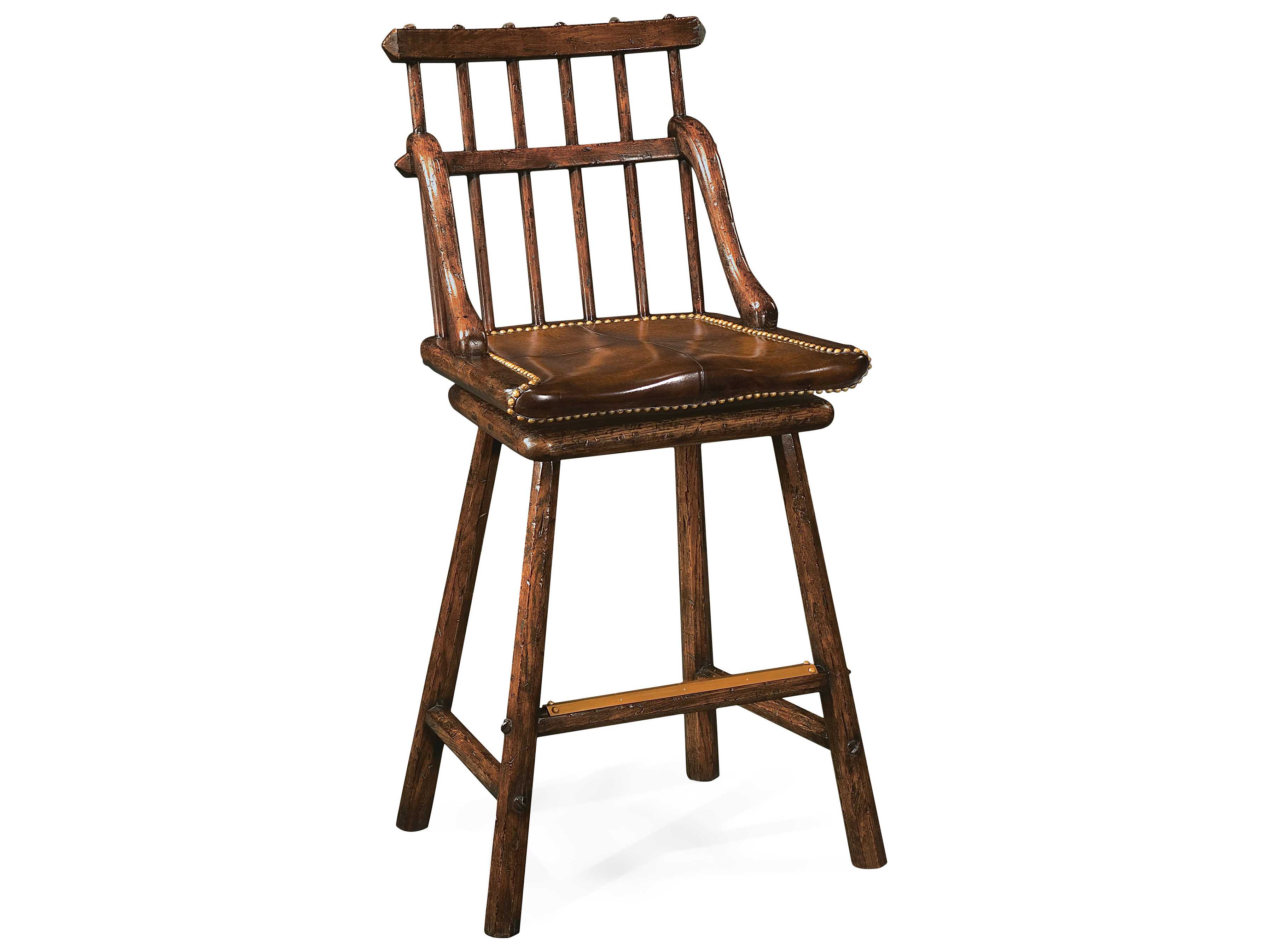 Jonathan Charles Tudor Oak Dark Brown Bar Stool | JC493448SCTDO