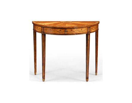 Jonathan Charles Furniture Luxedecor Jonathan Charles Versailles Medium Satinwood 36 X 18 Demilune Console Table Jc492758sam