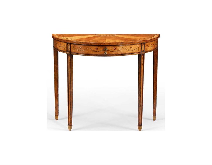 Jonathan Charles Versailles Um Satinwood 36 X 18 Demilune Jonathan Charles Versailles Um Satinwood 36 X 18 Demilune Console Table 492758 Sam