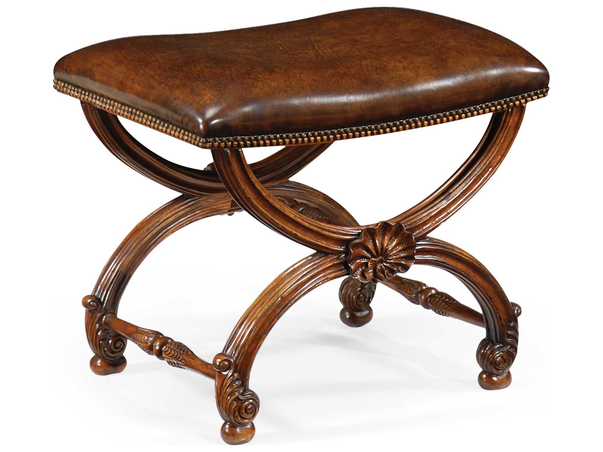 Jonathan Charles Windsor Medium Walnut Footstool JC493052WALL002