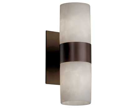 Justice Design Group Clouds 2-Light Bronze Glass Wall Sconce