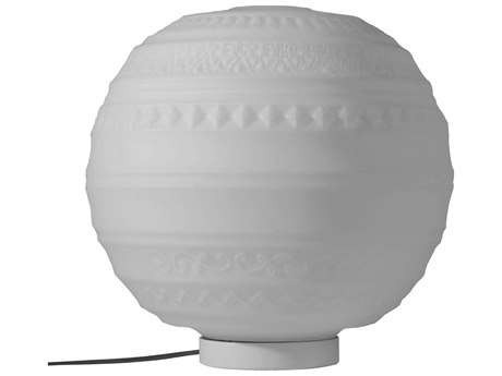 Karman Braille Glass LED White Matt Table Lamp