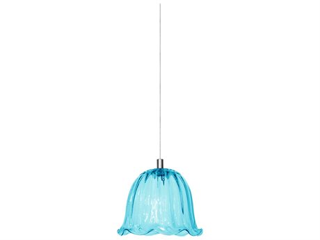 Karman Ceraunavolta 1-Light Tiffany Blue Glass LED Geometric Mini Pendant