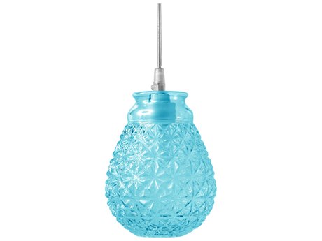 Karman Ceraunavolta 1-Light Tiffany Blue Glass LED Geometric Mini Pendant