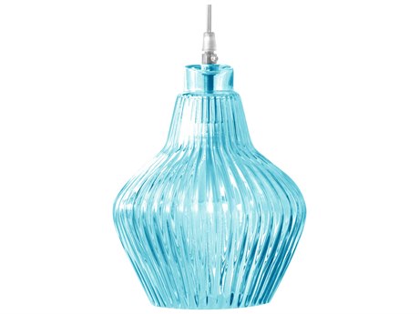 Karman Ceraunavolta 1-Light Tiffany Blue Glass LED Geometric Mini Pendant