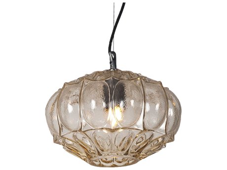 Karman Ginger 1-Light Yellow Glass LED Geometric Mini Pendant