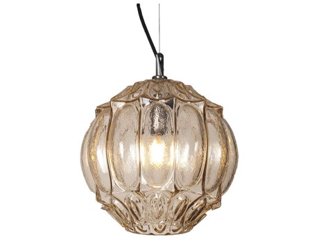 Karman Ginger 1-Light Yellow Glass LED Geometric Mini Pendant