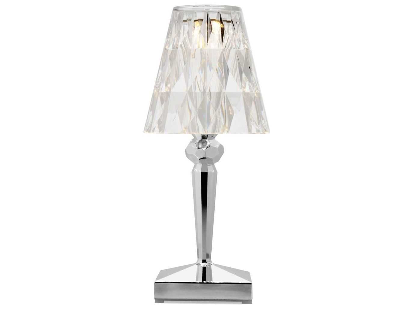 Kartell Battery Metallic Chrome Led Table Lamp Sold In 4