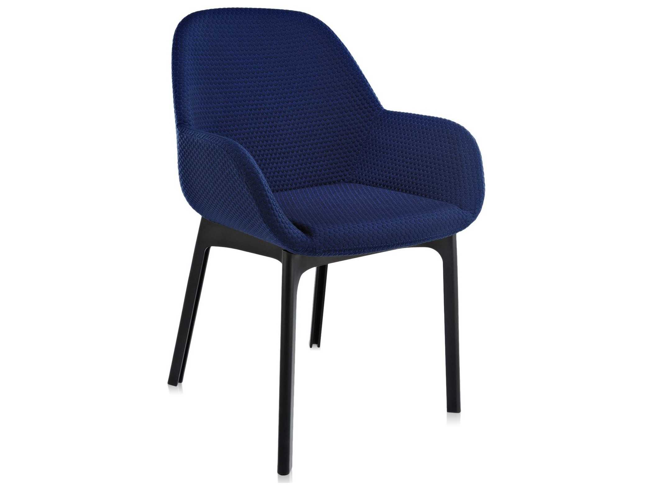 Kartell Clap Embossed Blue With Black Legs Accent Chair