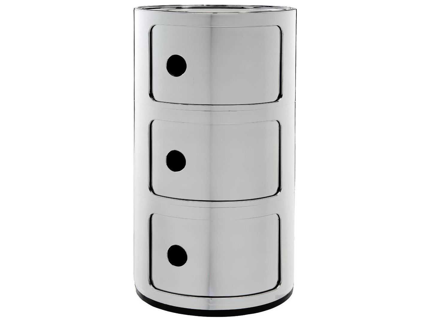 Kartell Componibili Chrome File Cabinet