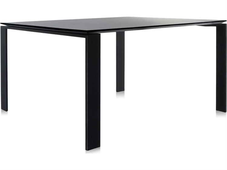 Kartell Four Black 50 Wide Square Dining Table Kartell Four Black 50 Wide Square Dining Table