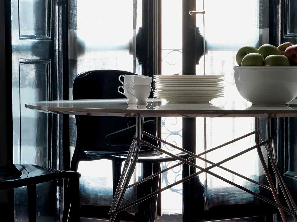 Kartell Glossy White 52'' Wide Round Dining Table KAR45612P