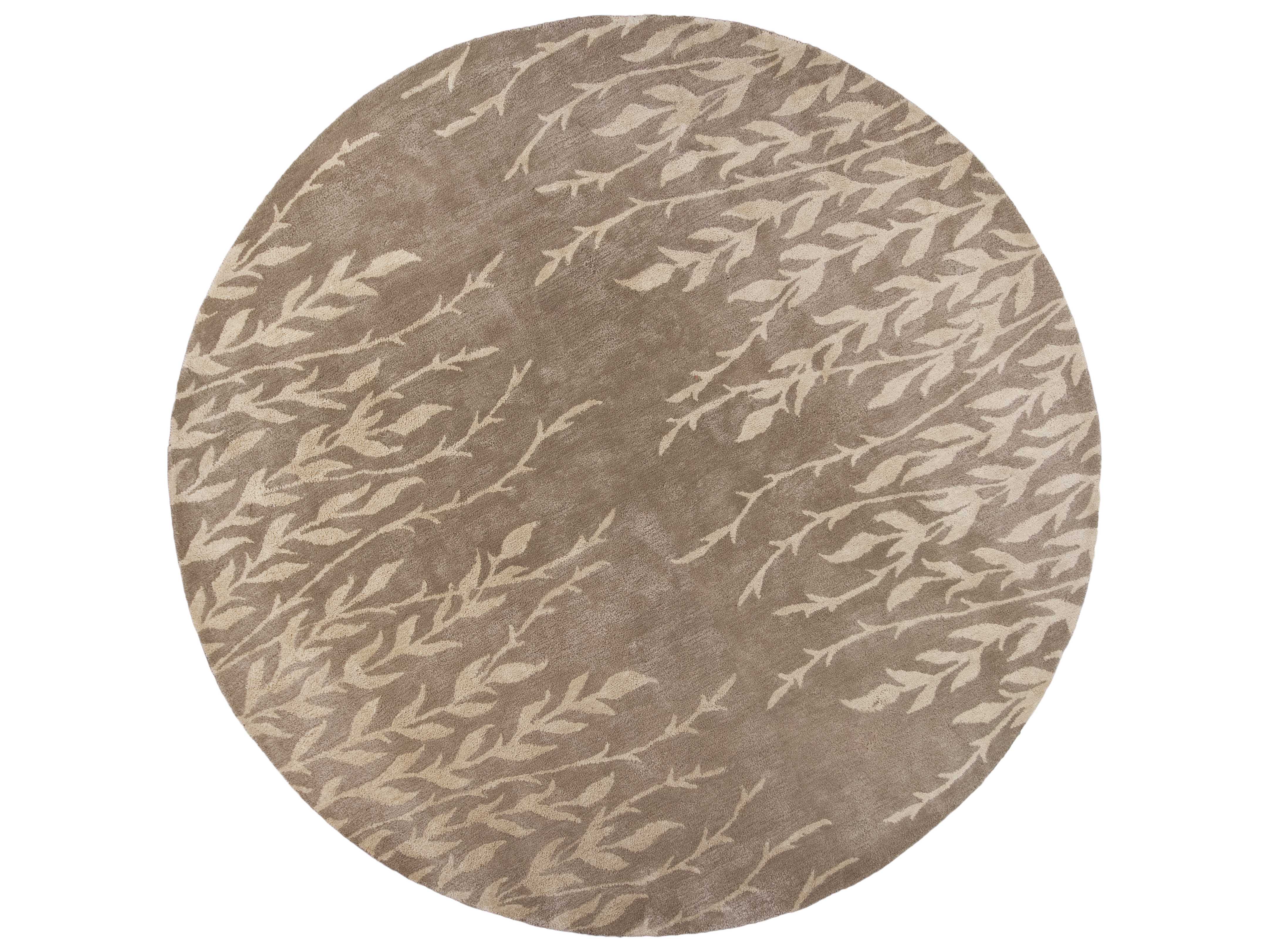Kas Rugs Bob Mackie Home Beige 7 6 Dia Round Area Rug