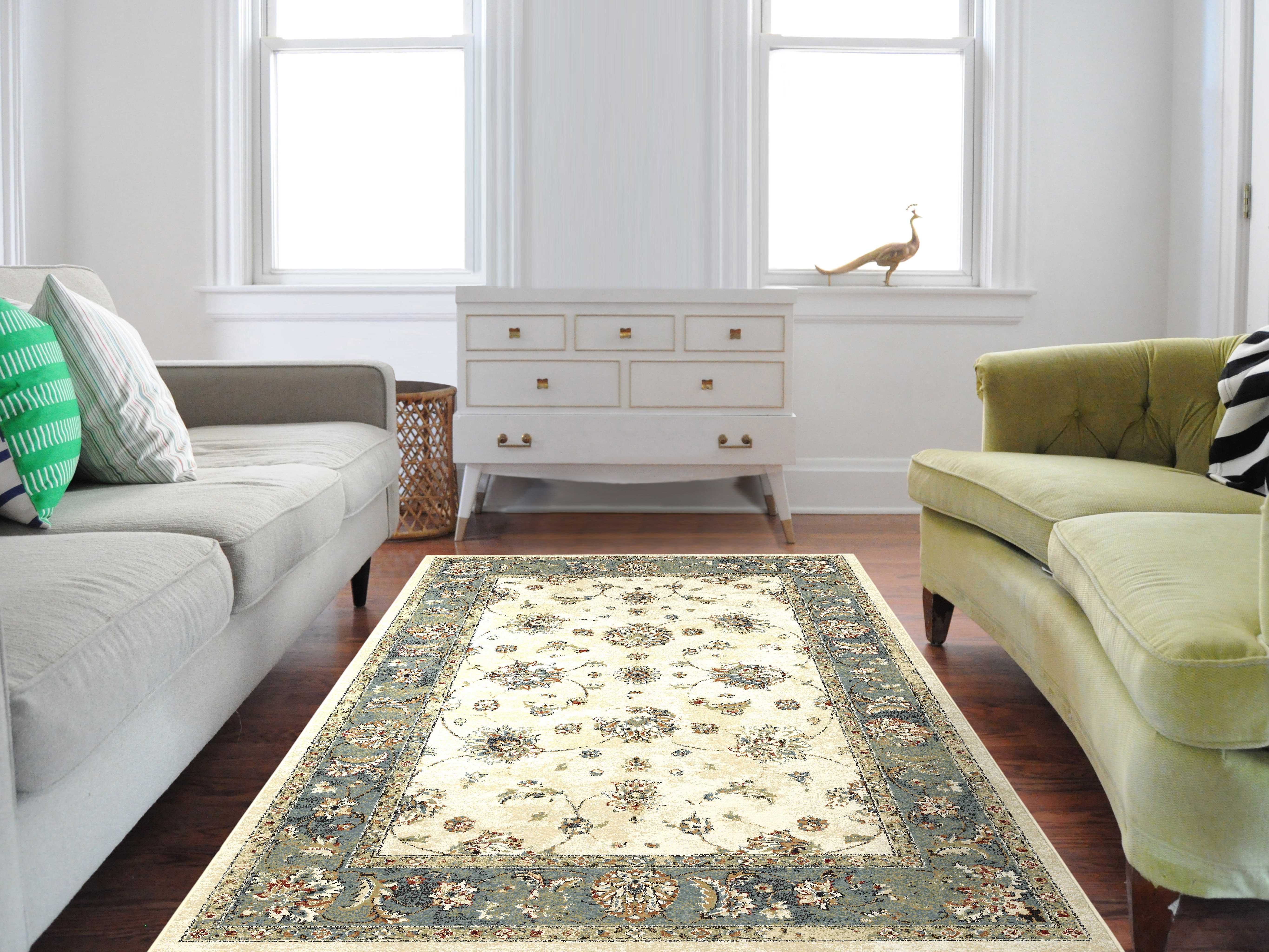 KAS Rugs Bob Mackie Home Vintage Sand & Seafoam Rectangular Area Rug