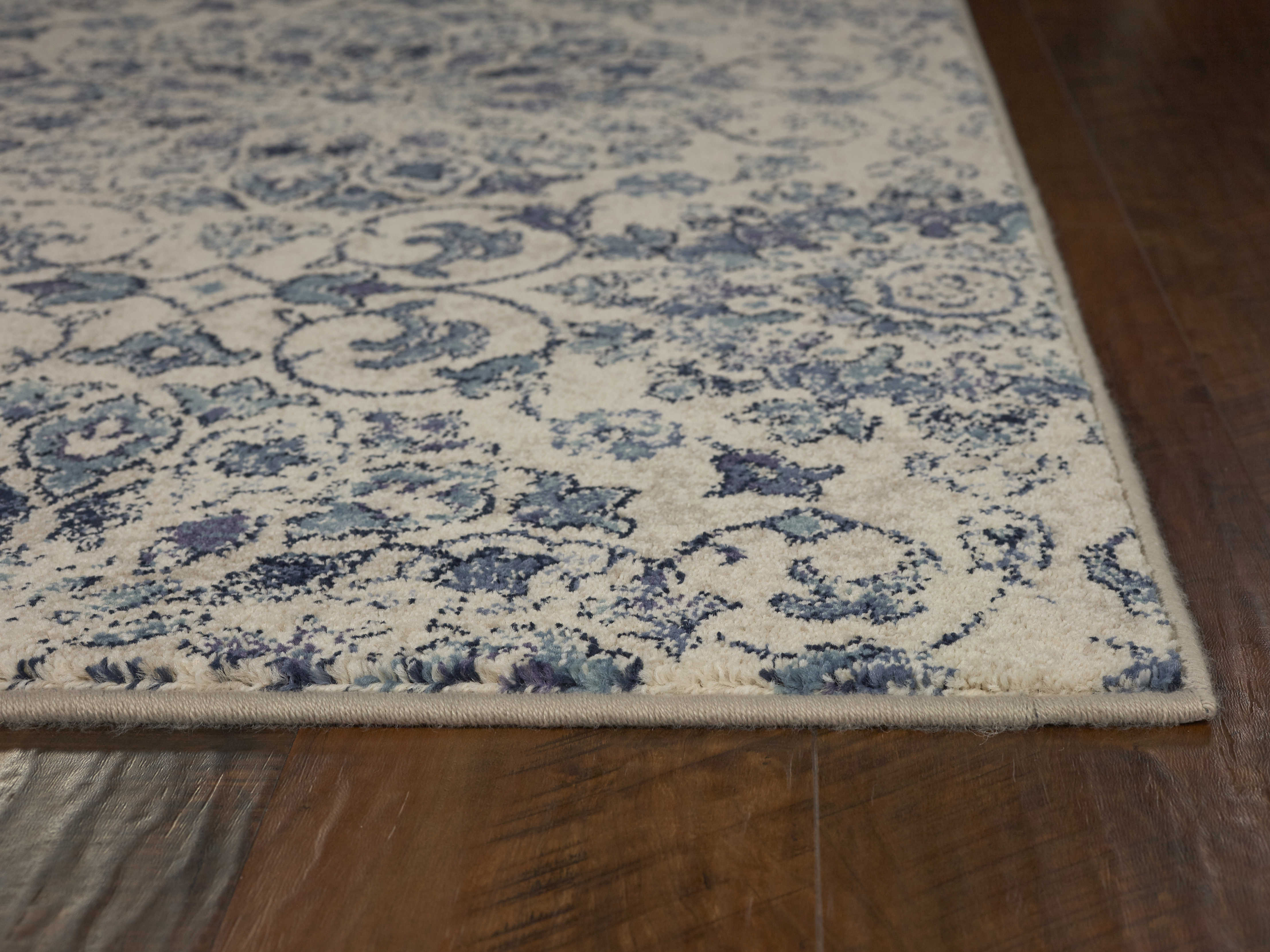 Kas Rugs Bob Mackie Home Vintage Ivory Blue Mosaic Kas Rugs Bob Mackie Home Vintage Ivory