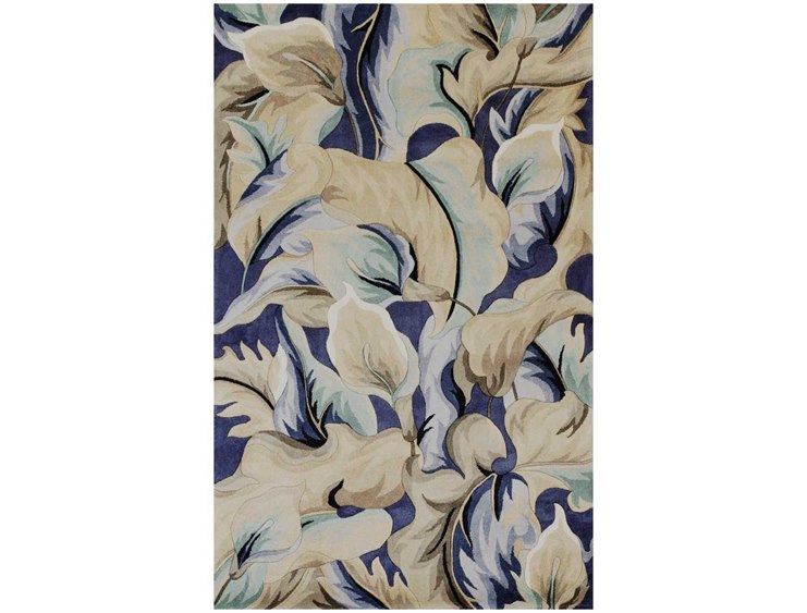 Kas Rugs Catalina Blue Calla Lillies Area Rug