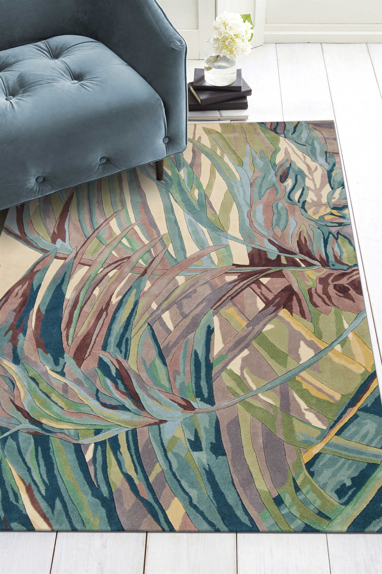 KAS Rugs Catalina Ivory / Lilac Rectangular Area Rug KGCAT0789