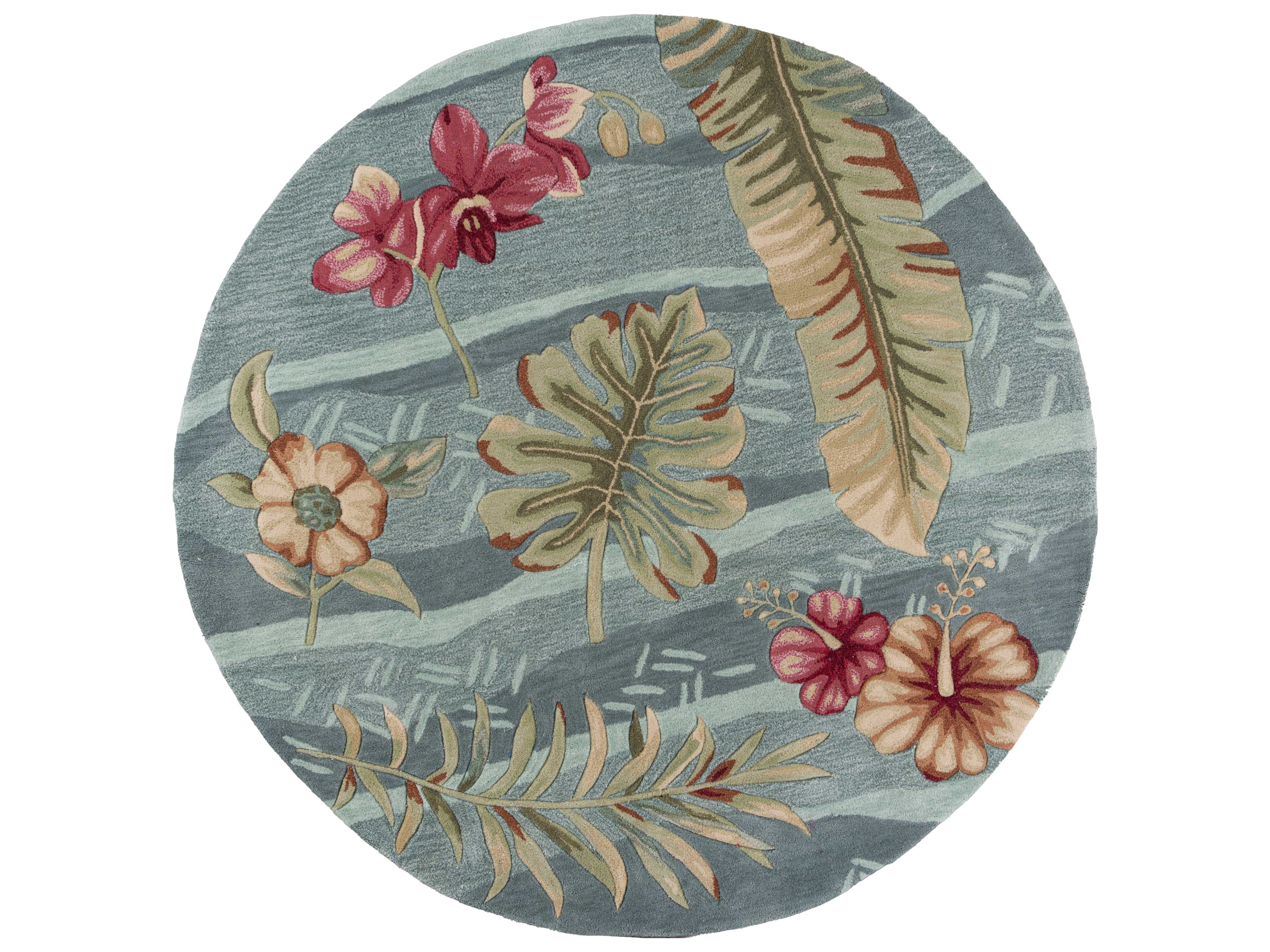 KAS Rugs Coral Seafoam 5'6'' Round Area Rug KG4166ROU