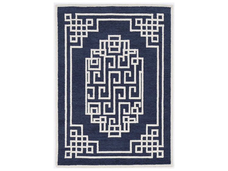 Kas Rugs Gramercy Navy Ivory Rectangular Area Rug Gra 1613 Navy Ivory Rectangular Area Rug