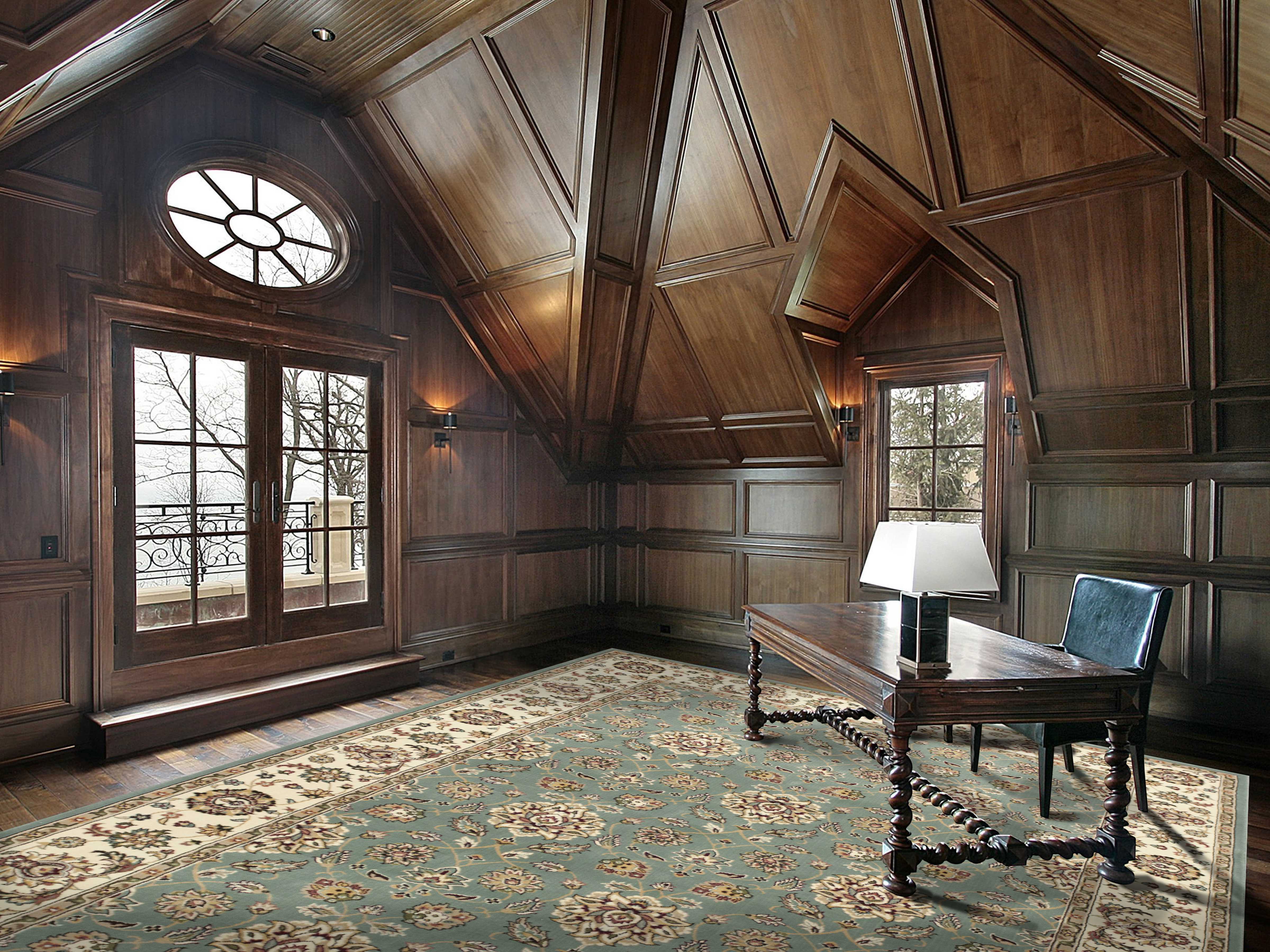 KAS Rugs Kingston Blue & Ivory Rectangular Area Rug KG6406