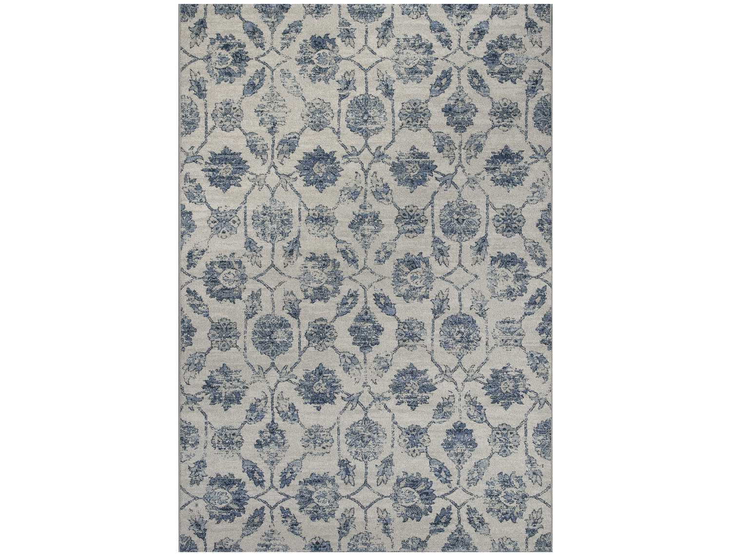 KAS Rugs Reflections Ivory & Blue Kashia Area Rug | KG7425