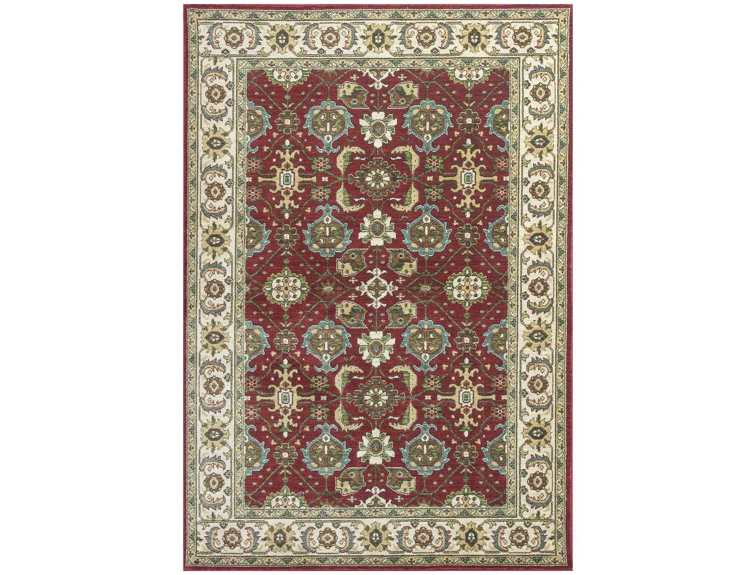 KAS Rugs Shiraz Red & Ivory Mahal Area Rug KG5007