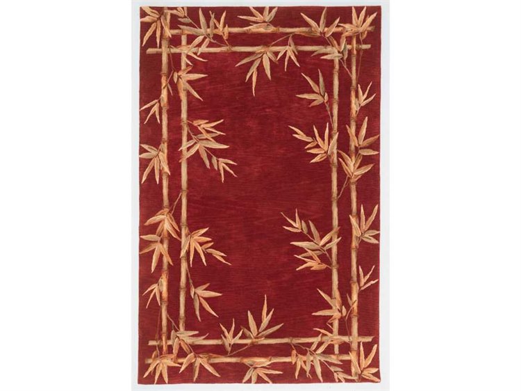 Kas Rugs Sparta Red Bamboo Double Border Area Rug