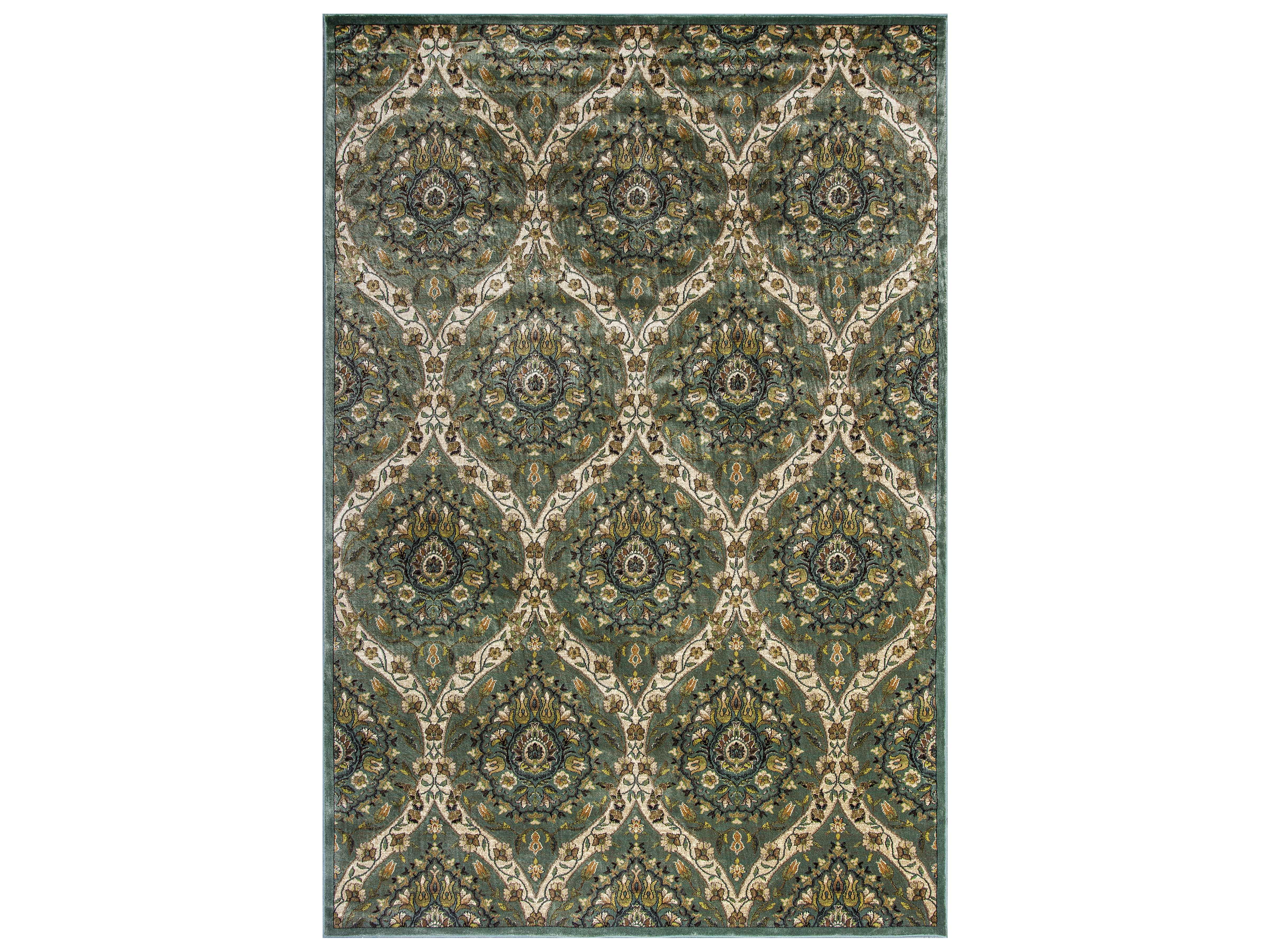 KAS Rugs Versailles Blue & Green Rectangular Area Rug KG8501