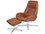 Kebe Roma Yeti Rust Red Fabric Recliner Chair with Footrest  KEBKBROY401