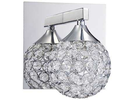 Kendal Crys Chrome Crystal Wall Sconce