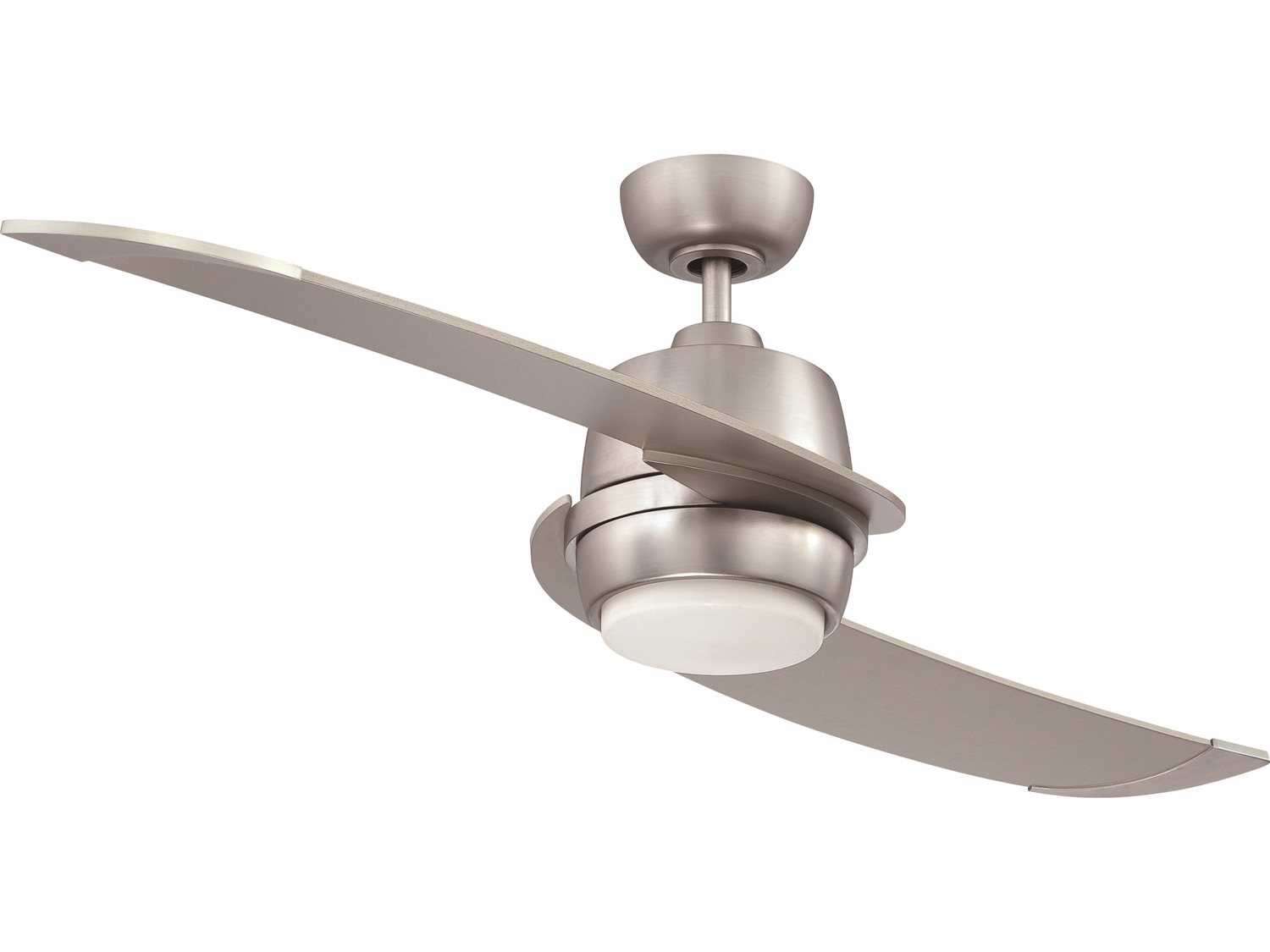 Kendal Lighting Ellipse Satin Nickel with Silver Blades 52'' Wide Ceiling Fan KENAC21152SN