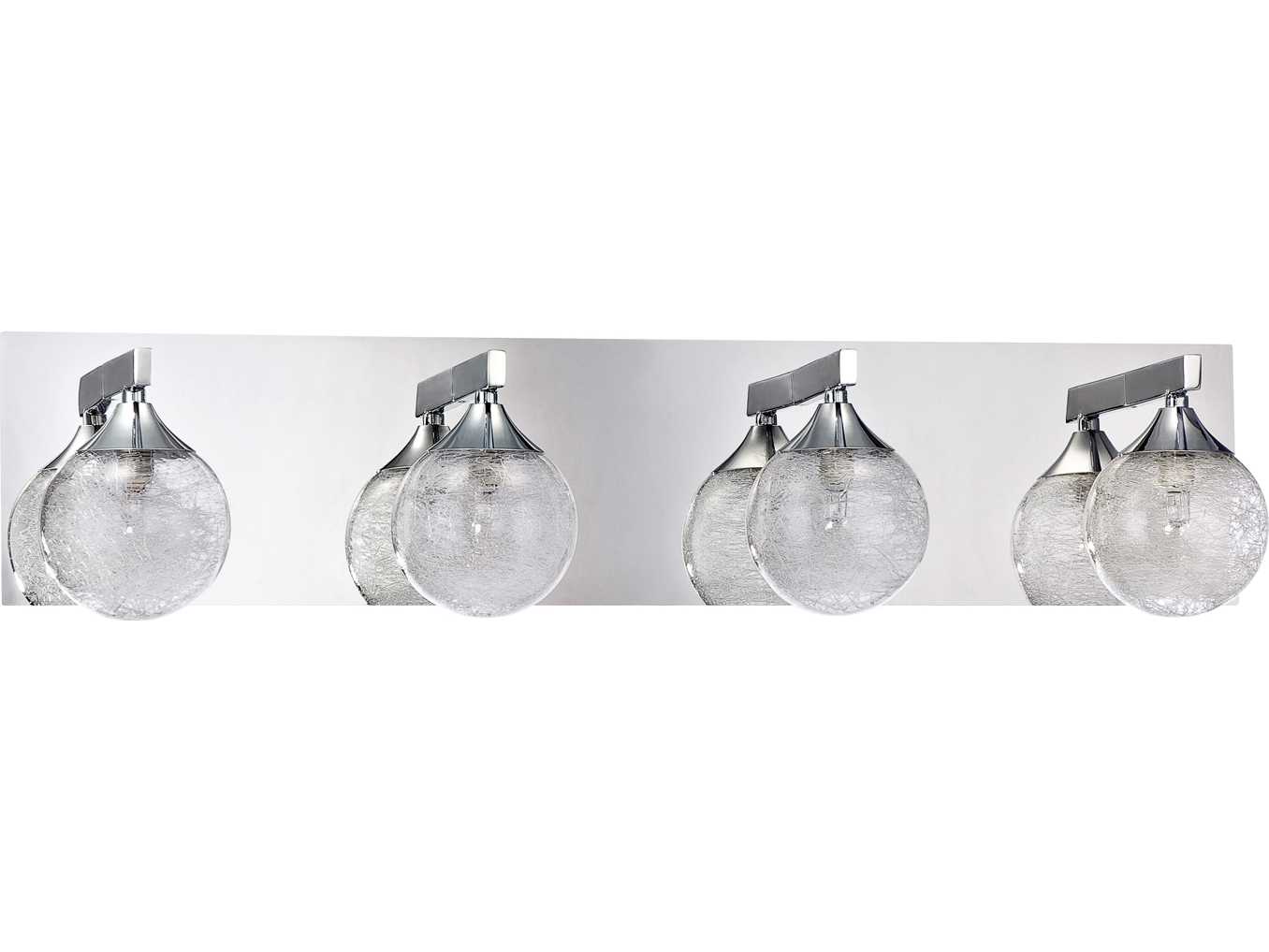 Kendal Lighting Fybra Chrome with Clear Glass Globe with Stretched