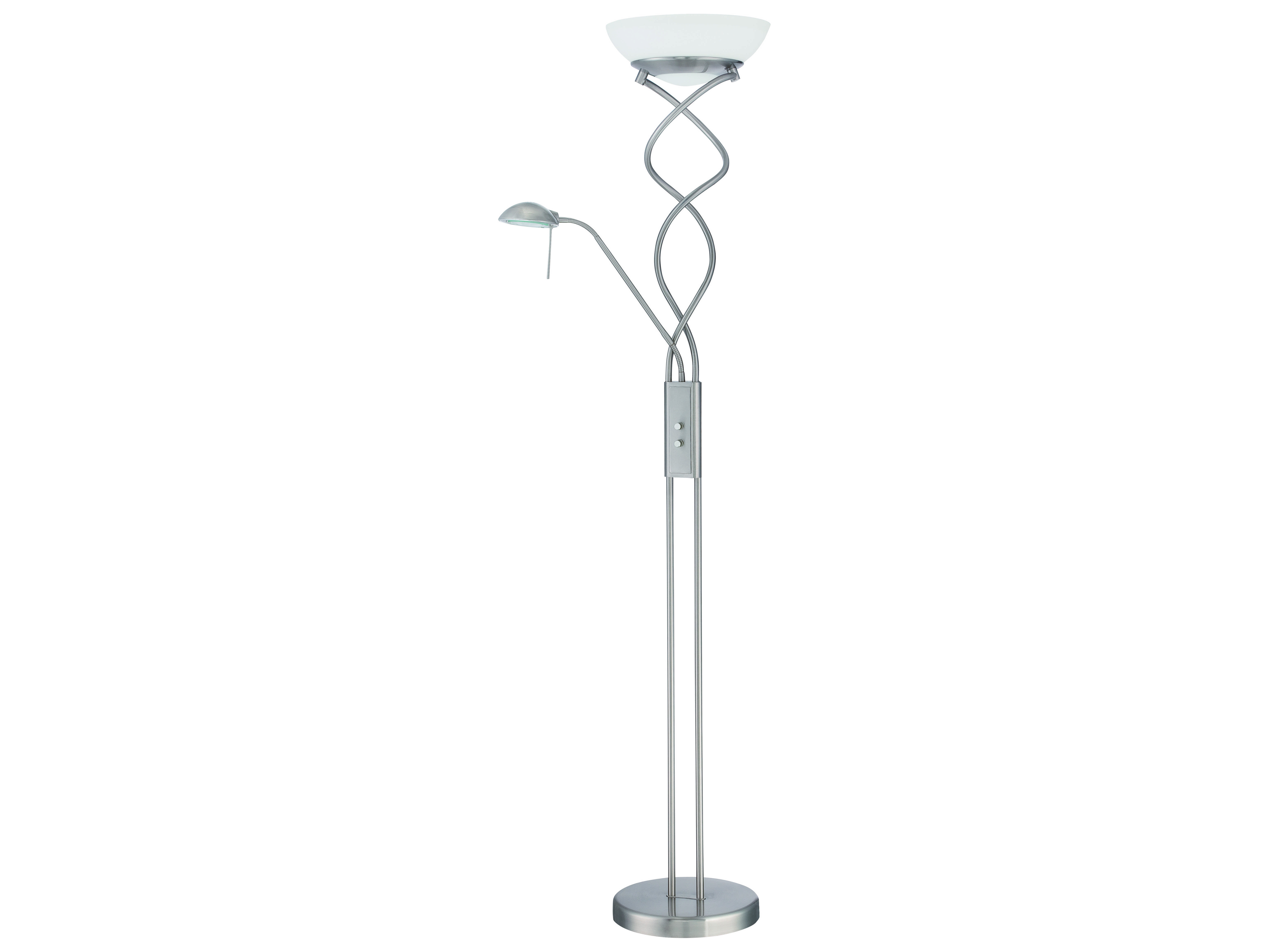 Kendal Lighting Twist Satin Nickel Three-Light Floor Lamp ...