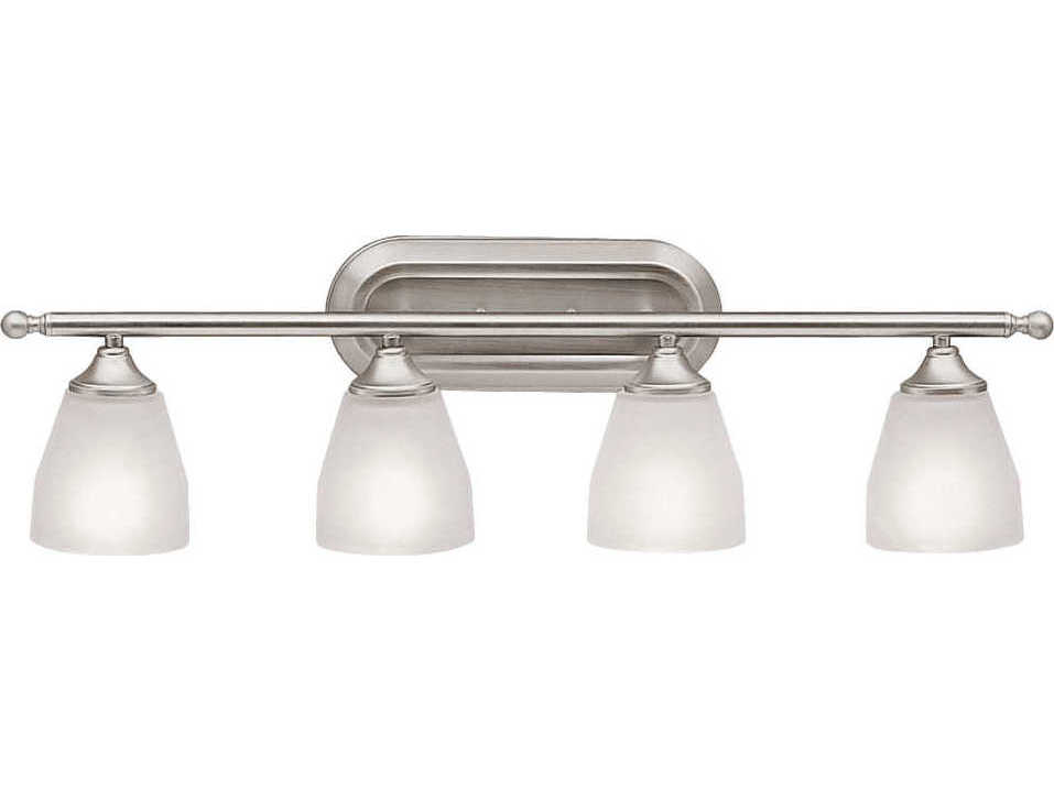Kichler Lighting Ansonia Brushed Nickel 4light Glass Vanity Light