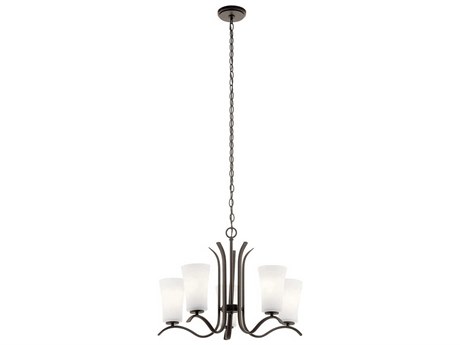 Kichler Armida 5-Light Olde Bronze Glass Bell Round Chandelier
