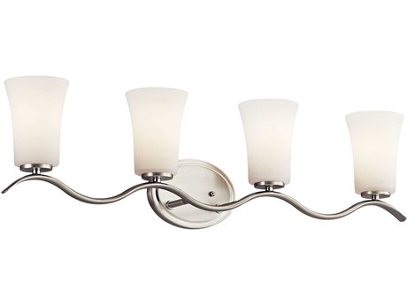 Kichler Armida 4-Light Brushed Nickel Glass Vanity Light