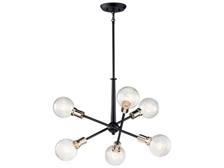 Kichler Armstrong 6-Light Black Geometric Globe Pendant