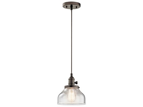 Kichler Avery 1-Light Olde Bronze Glass Dome Round Mini Pendant