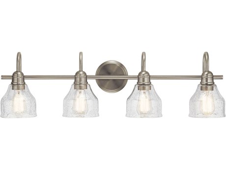 Kichler Avery 4-Light Brushed Nickel Glass Vanity Light