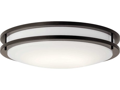 Kichler Avon 1-Light Olde Bronze LED Round Flush Mount