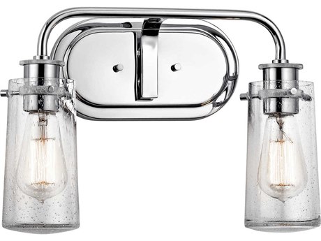 Kichler Braelyn 2-Light Chrome Glass Vanity Light