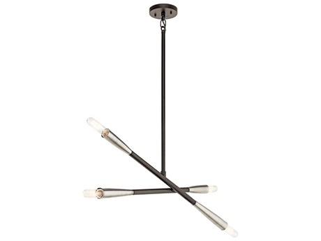 Kichler Branches 4-Light Black Linear Sputnik Island Pendant