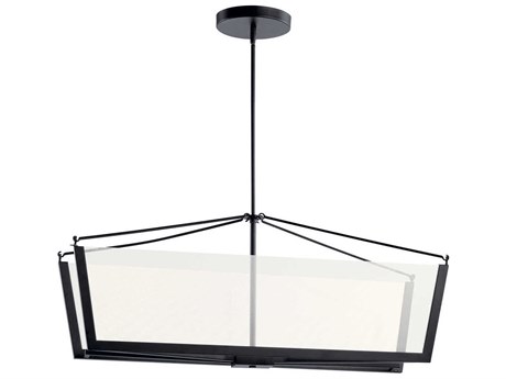 Kichler Calters Black LED Geometric Island Pendant