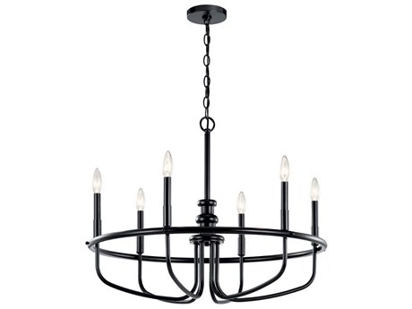Kichler Capitol Hill 6-Light Black Candelabra Chandelier