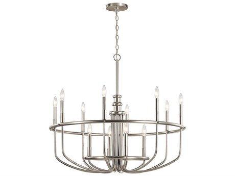 Kichler Capitol Hill 12-Light Brushed Nickel Candelabra Chandelier