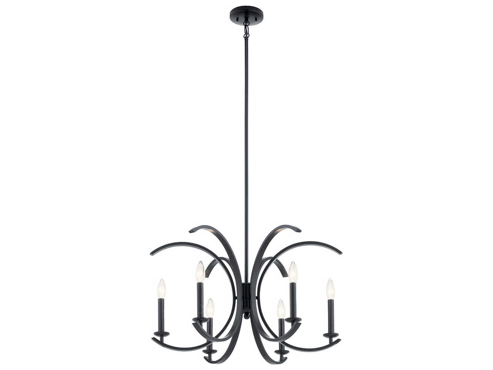 Kichler Cassadee 6 Light Chandelier KIC52116BK