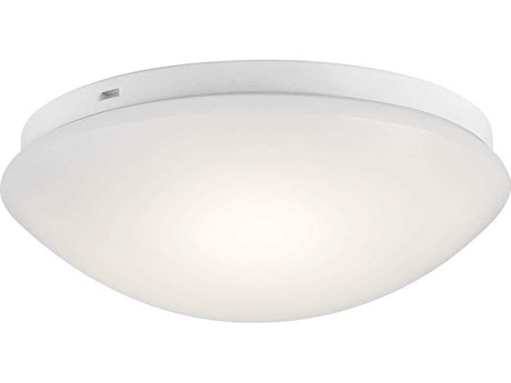Kichler Ceiling Space 1-Light White LED Bowl Round Flush Mount